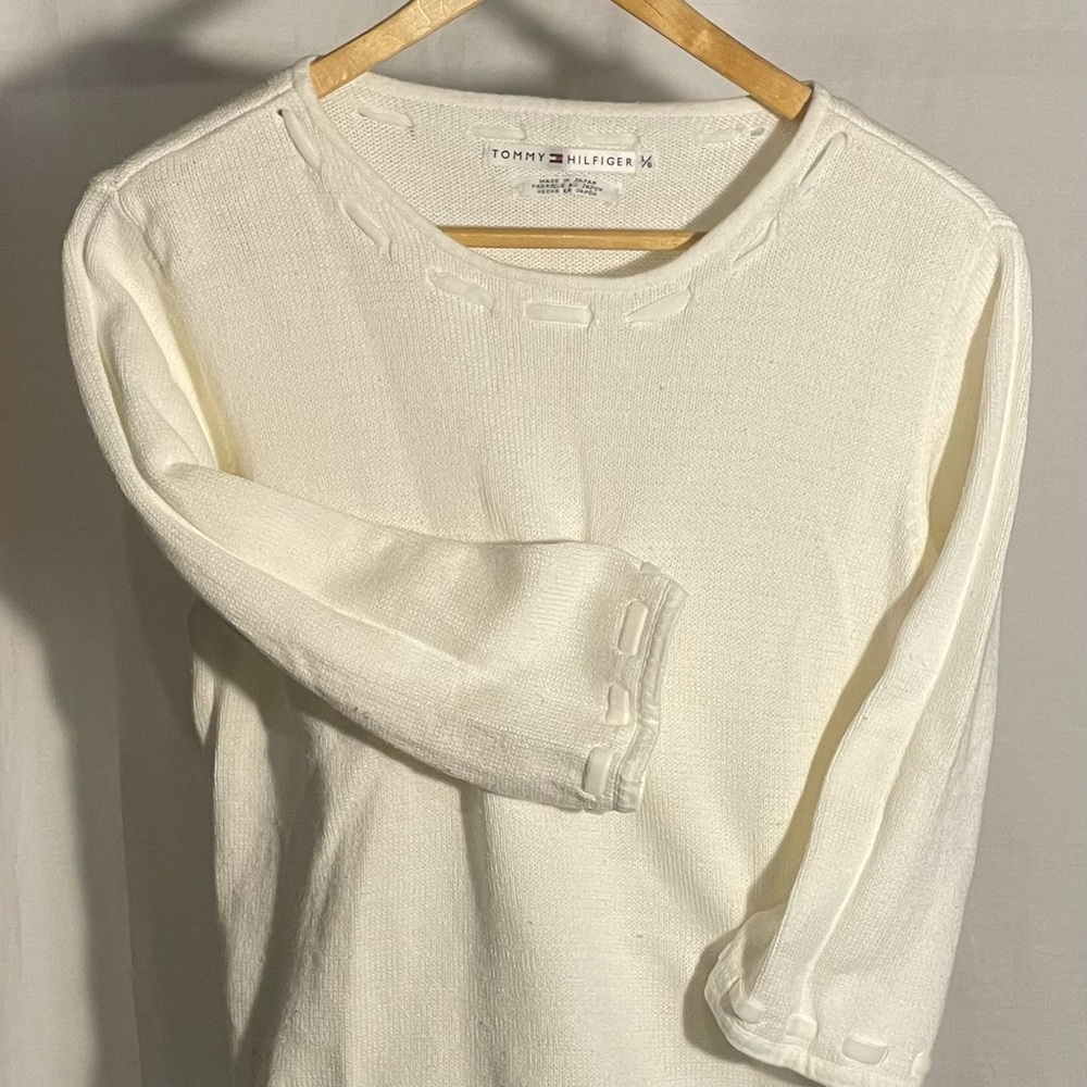 Tommy Hifiger Women’s 3/4 Sleeve 100%cotton Sweater P-P 17 L 21